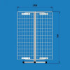 Стойка-вертушка 4 сетки настольная, высота 700 мм, ширина 350 мм