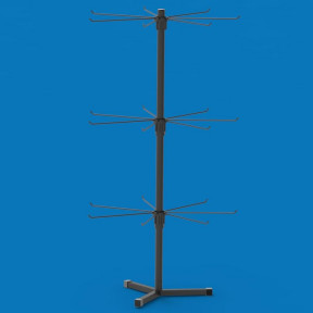 Стойка-вертушка для аксессуаров Елка 21 кронштейн (3 яруса) черная