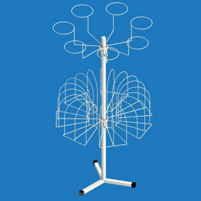 Стійка комбінована настільна під шапки на 28 кронштейнів.