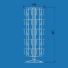 Стойка для открыток настольная вращающаяся А5 (30 карманов)