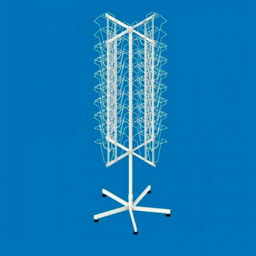 Стойка вращающаяся под открытки А5 и А6 72 ячейки (4-х лучевая)