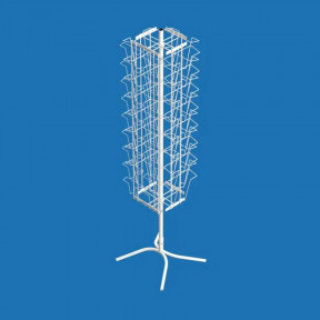 Стойка напольная вращающаяся под открытки А5 (18 ячеек) и 24 ячейки под А4