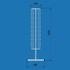Стойка наклонная напольная под открытки А6 (18 карманов)