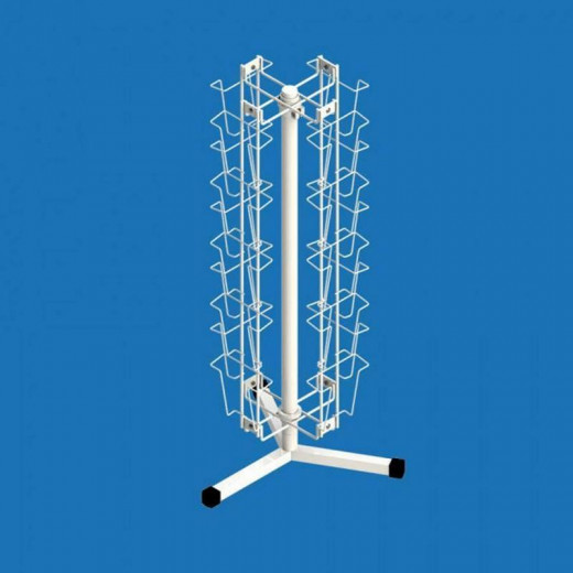 Стойка настольная вращающаяся под открытки А6 (20 карманов)