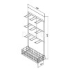 Дисплей торговый настольный с крючками и корзиной