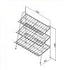 Стелаж підлоговий металевий овочевий на 3 сітчасті полиці