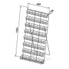 Стенд для семян 7 полок 49 карманов
