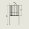 Акционная корзина 40х60 см. шаг-30 мм, графит