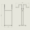 Стойка-вешало для одежды Квадро 4 кронштейна зигзаг