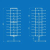 Стійка для окулярів настільна обертальна (40 кронштейнів)